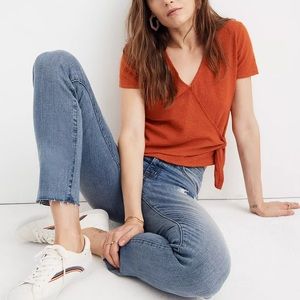 Madewell Texture & Thread Wrap-Tie Top